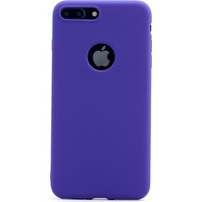 Case Street Apple iPhone 8 Plus Kılıf Premier Silikon+Nano Cam Koruyucu Lacivert