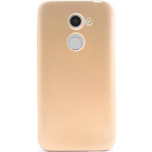 Case Street Alcatel A3 Kılıf Premier Silikon Kılıf+Nano Glass Ekran Koruyucu Gold