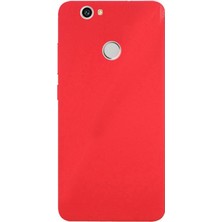 Case Street Huawei Nova Kılıf Premier Silikon Kılıf Mat Kılıf+Nano Glass Koruyucu Kırmızı