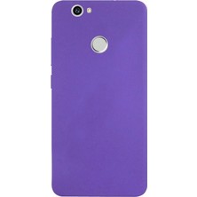 Case Street Huawei Nova Kılıf Premier Silikon Kılıf Mat Kılıf+Nano Glass Koruyucu Mor