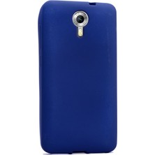 Case Street General Mobile 4G Android One Kılıf Premier Silikon+Nano Glass Koruyucu Lacivert