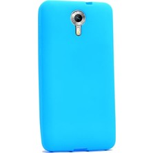 Case Street General Mobile 4G Android One Kılıf Premier Silikon+Nano Glass Koruyucu Mavi