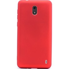 Case Street Nokia 2 Kılıf Premier Silikon Kılıf+Nano Glass Koruyucu Kırmızı