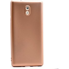 Case Street Nokia 3 Kılıf Premier Silikon Kılıf+Nano Glass Koruyucu Gold