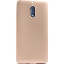 Case Street Nokia 6 Kılıf Premier Silikon Kılıf+Nano Glass Koruyucu Gold