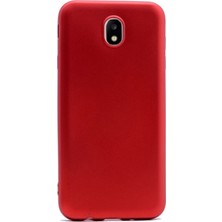 Case Street Samsung Galaxy J7 Pro Kılıf Premier Silikon Kılıf Kırmızı