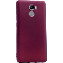 Case Street Xiaomi Redmi 4 Kılıf Premier Silikon Kılıf+Nano Glass Mürdüm