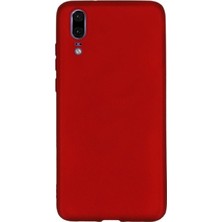 Case Street Huawei P20 Kılıf Premier Silikon Arka Kapak Kırmızı