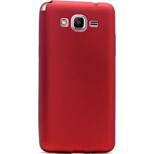 Case Street  Grand Prime Plus Kılıf Premier Silikon +Nano Glass Kırmızı