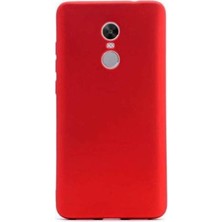 Case Street Xiaomi RedMi 5 Plus Kılıf Premier Silikon Kılıf+Nano Glass Koruma Kırmızı