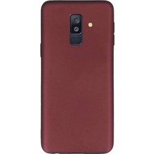 Case Street Samsung Galaxy A6 Plus 2018 Kılıf Premier Silikon Mat Kapak Mürdüm