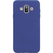 Case Street Samsung Galaxy J7 Duo Kılıf Premier Silikon+Nano Glass Ekran Koruma Lacivert