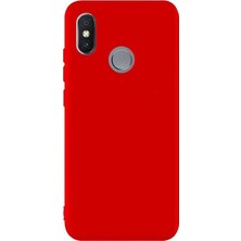 Case Street Xiaomi Mi A2 Kılıf Premier lüx Mat Esnek Silikon Kırmızı