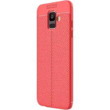 Case Street Samsung Galaxy A6 Plus 2018 Kılıf Niss Silikon Arka Kapak Kırmızı