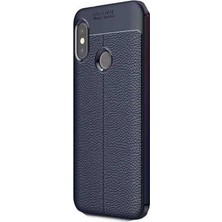 Case Street Xiaomi Mi 6X Kılıf Niss Silikon Ultra Soft+Nano Glass Lacivert