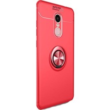 Case Street Xiaomi Redmi Note 4X Kılıf Ravel Yüzüklü Mıknatıslı Silikon Kırmızı