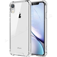 Case Street Apple iPhone XR Kılıf AntiShock Ultra Koruma Sert+Nano Glass Şeffaf