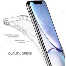 Case Street Apple iPhone XR Kılıf AntiShock Ultra Koruma Sert+Nano Glass Şeffaf