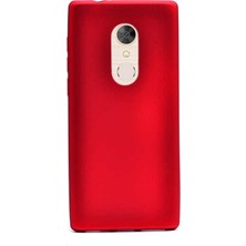 Case Street Alcatel 5 Kılıf Premier Silikon Arka Koruma + Nano Glass Kırmızı