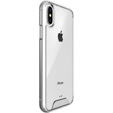 Case Street Apple iPhone X Kılıf Gard Nitro Şeffaf Sert Silikon+Nano Glass Şeffaf