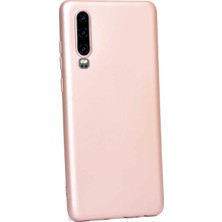 Case Street Huawei P30 Kılıf Premier Silikon Esnek Koruma+Nano Glass Bronz