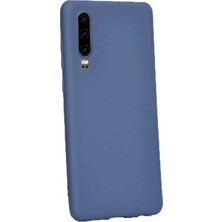 Case Street Huawei P30 Kılıf Premier Silikon Esnek Koruma+Nano Glass Lacivert