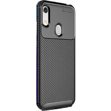 Case Street Huawei Honor 8a Kılıf Negro Karbon Dizayn Silikon+Nano Glass Siyah