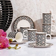 Kitchen World BHR-11 Porselen 6'LI Kahve Fincan Takımı