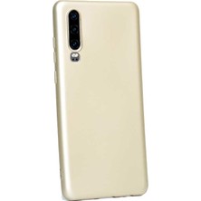 Gpack Huawei P30 Kılıf Premier Silikon Esnek Arka Koruma Gold