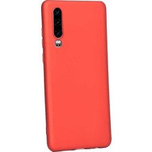 Gpack Huawei P30 Kılıf Premier Silikon Esnek Arka Koruma Kırmızı