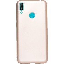 Case Street Huawei Y6 2019 Kılıf Premier Silikon Esnek Arka Koruma Gold