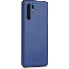 Gpack Huawei P30 Pro Kılıf Premier Silikon Esnek Koruma+Full Kapatan Cam Lacivert