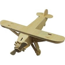 Piramigo 3D Ahşap Maket Boyanabilir Uçak Tek Kanat