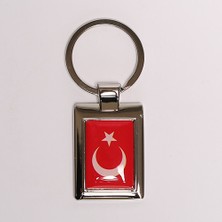 new life promosyon nl Türk Bayrağı Temalı Anahtarlık Çelik