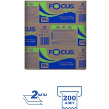 Focus Optimum Z Katlama Dispenser Kağıt Havlu 200 Yaprak 12'li Paket (200x12 Adet 2400 Yaprak)