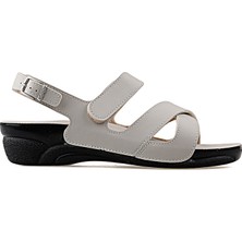 Ceyo Venedik-8 Günlük Anatomik Bayan Sandalet Bej