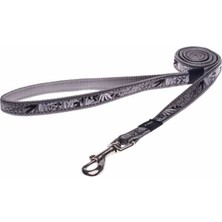 Rogz Köpek Uzatma Kertenkele Desenli Gümüş Medium 16 Mm 140 Cm