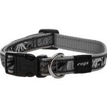 Rogz Köpek Boyun Tasması Kertenkele Desenli Gümüş Medium 16Mm 26-40 Cm