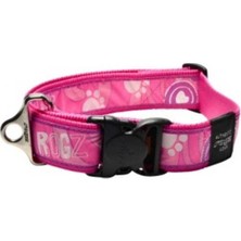 Rogz Köpek Boyun Tasması Pati Desenli Pembe Xxlarge 40 Mm 50-80 Cm