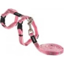 Rogz Kedi Göğüs Tasması Seti Kedi Desenli Pembe Small 11 Mm 25,5-31 Cm