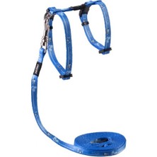 Rogz Yavru Kedi Göğüs Tasması Seti Kuş Desenli Turkuaz Xsmall 8 Mm 19,8-30 Cm