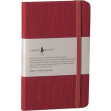 Fabio Ricci Yandan Lastikli Defter A4 Kırmızı Kareli