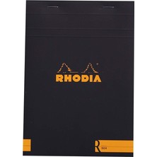 Rhodia Siyah Bsc 70 Yaprak A5 Çizgili Blok Defter