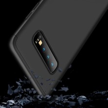 Case 4U Samsung Galaxy S10 Plus Kılıf 3 Parçalı Tam Koruma Sert Mika Ays Kapak Siyah