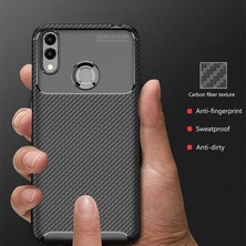 Case 4U Honor 8C Kılıf Rugged Armor Karbon Desenli Lüx Negro Silikon Arka Kapak Lacivert