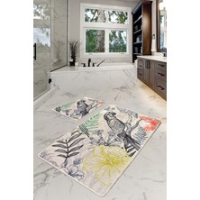 Chilai Home Parrot 2'li Set Banyo Halısı Klozet Takımı Djtbanyo