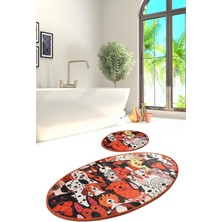 Chilai Home Dogs 2'li Set Banyo Halısı Klozet Takımı Djtbanyo