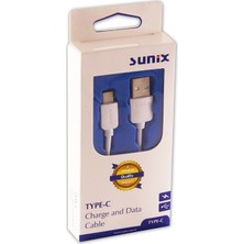 Syronix Type C USB Powerbank Kısa Şarj Kablosu Beyaz