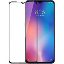 Dafoni Xiaomi Mi 9 Curve Tempered Glass Premium Full Siyah Cam Ekran Koruyucu
