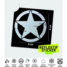 Çınar Extreme Küçük Boy Eskitilmiş Askeri Yıldız Seti Reflektif Sticker